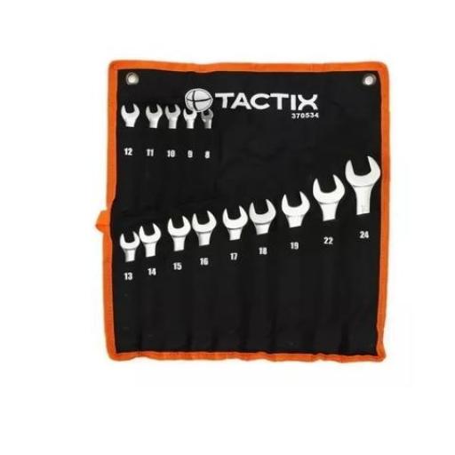TACTIX JUEGO DE LLAVES COMBINADAS 14 PIEZAS C/ ESTUCHE