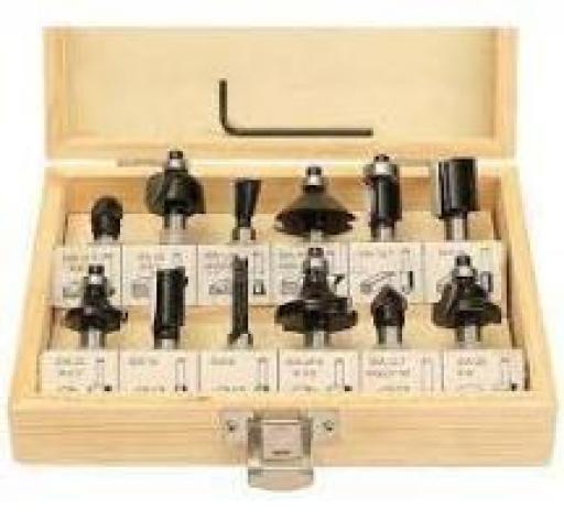 TOLSEN JUEGO DE FRESAS P/ROUTER 12PZS 75680