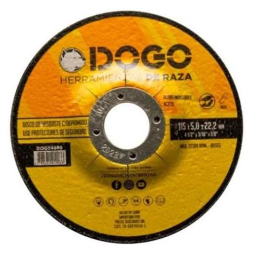DOGO DISCO C/ CENTRO DEPRIMIDO METAL 115X5.0X22.2