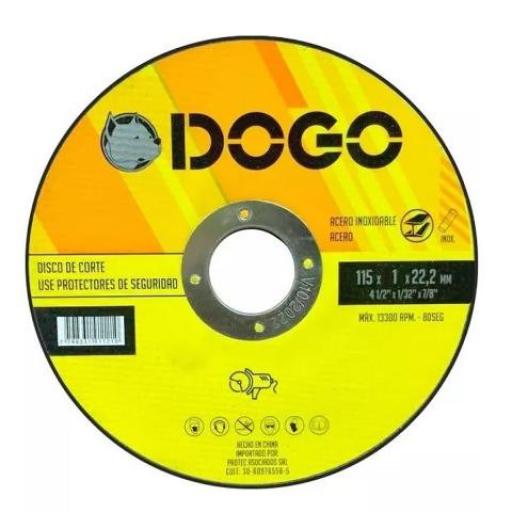 DOGO DISCO P/ ACERO E INOX 115X1.6X22.2