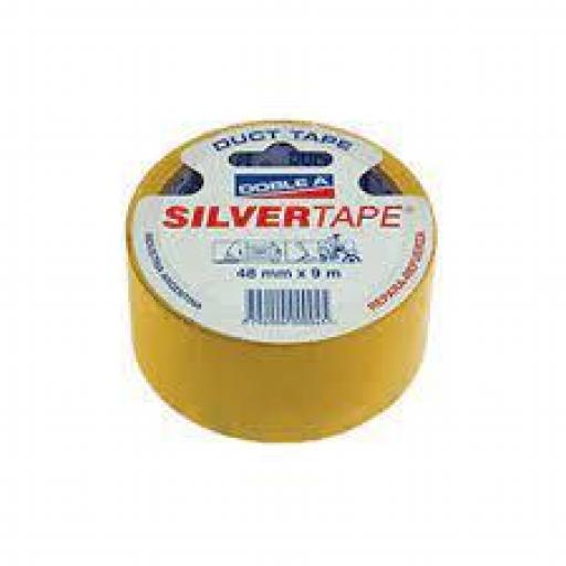 DOBLE A CINTA SILVER TAPE AMARILLO 48X9