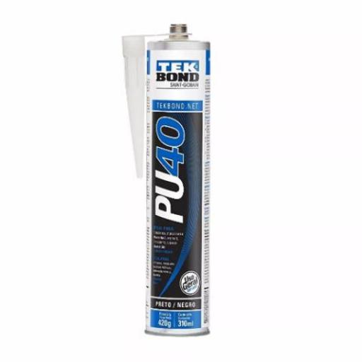 TEK BOND ADHESIVO POLIURETANO PU40 NEGRO 420 GR. CARTUCHO