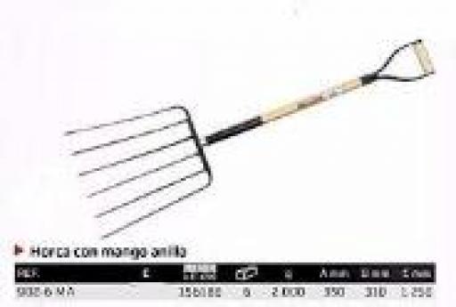 BELLOTA HORQUILLA FORJADA 902- 6 PUAS CABO LARGO