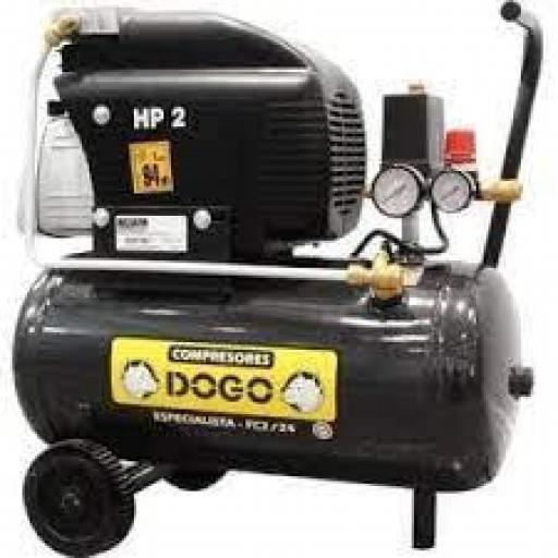 DOGO COMPRESOR 2 HP X  50 LT. PROF. MONOF. C/CORRE