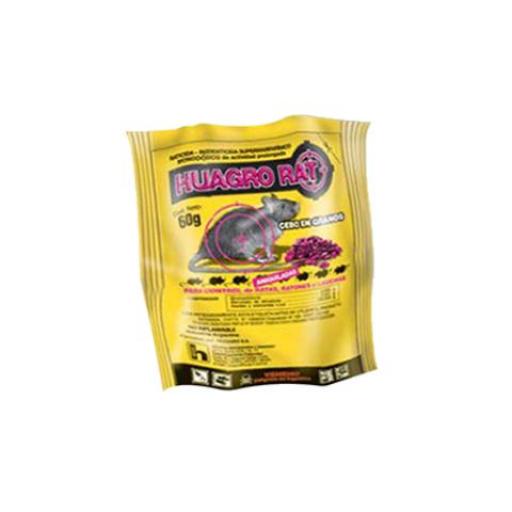 HUAGRO RATICIDA MATA RATAS SEMILLAS SOBRE x60Grs