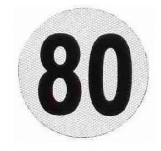 3M CIRCULO REFLECTIVO VELOCIDAD MAX. 80KM