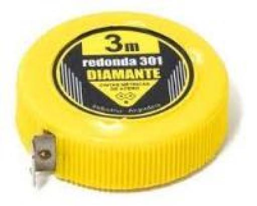 DIAMANTE CINTA METRICA CARCAZA AMARILLA 301 3MTS