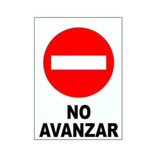 CARTEL PLASTICO CORRUGADO (00001) 50X70 NO AVANZAR