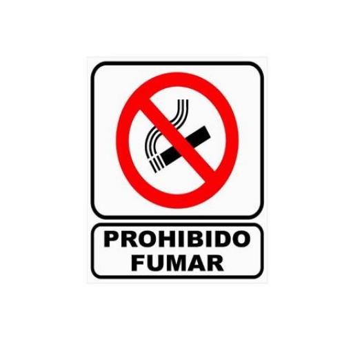 CARTEL ALTO IMPACTO (00710) 0.8 MM. 40X45 CM. PROHIBIDO FUMAR