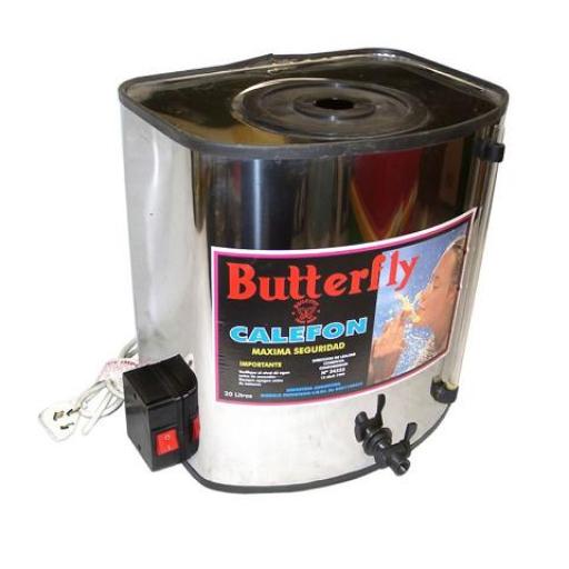 BUTTERFLY CALEFON ACERO INOX 20LTS RES. BRONC