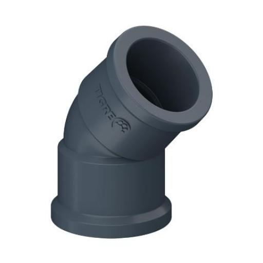 TIGRE CODO 45 DE 32 MM SD GRIS SOLDABLE