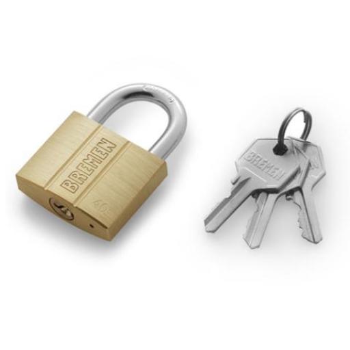 BREMEN 7057 CANDADO DE BRONCE 40MM