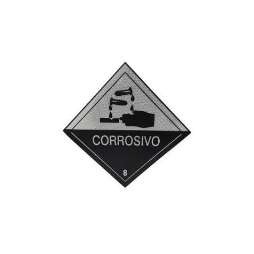 CARTEL / CALCO ADHESIVO (97439) 24X24 CM. CORROSIVO 8 
