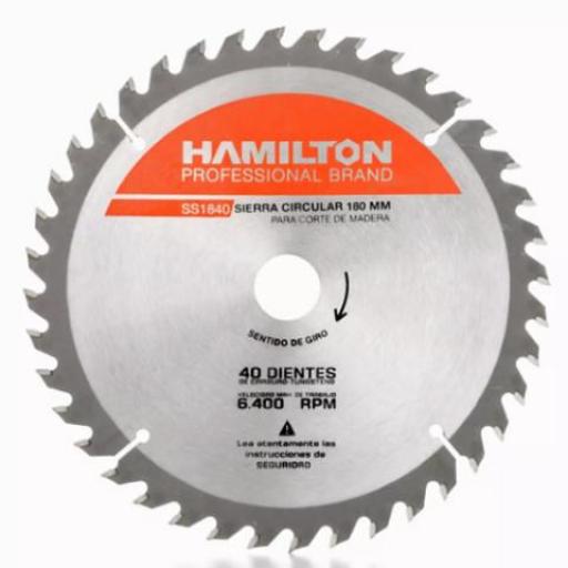 HAMILTON DISCO SIERRA CIRCULAR 180 MM. 24 DIENTES