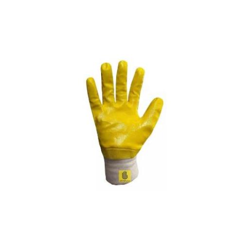 GUANTE INTER ALGODON BAÑO NITRILO P/ ELASTICO T10