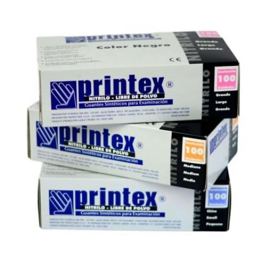 PRINTEX GUANTE NITRILO TALLE XL DESCARTABLE X100 UNIDADES